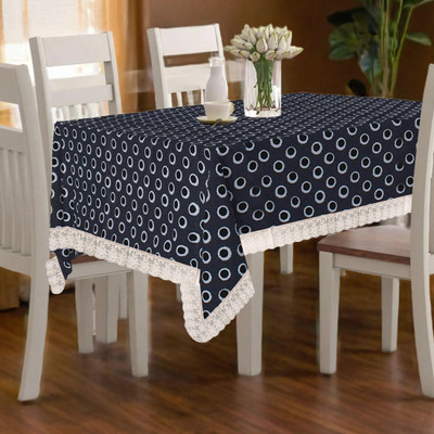 Wings Star Printed 6 Seater Table Cover(Grey, Polyester)