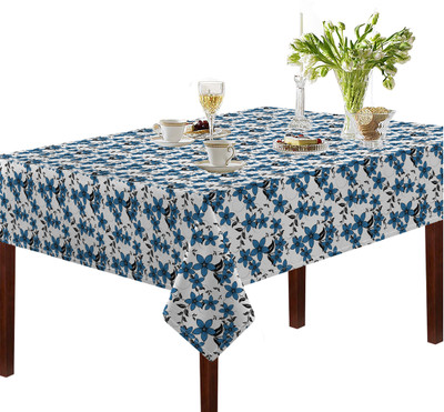 Oasis Hometex Cotton 2 Seater Printed Table Cover(Blue)