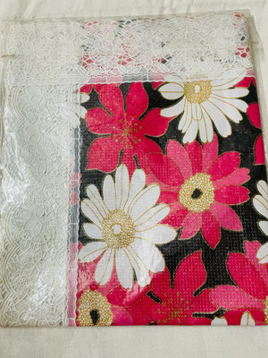 Mopak Decor Printed 4 Seater Table Cover(Red, Polyester)