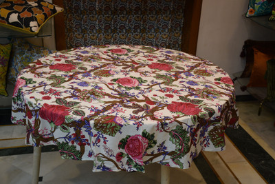RajoDyana Cotton 6 Seater Printed Table Cover(Multicolor)