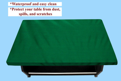 Stylista Solid 2 Seater Table Cover(Green, Polyester)