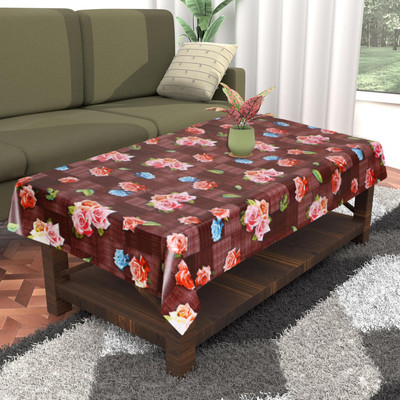DPA Collection Printed 4 Seater Table Cover(Brown, PVC)