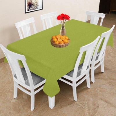 OASIS Solid 6 Seater Table Cover(Green, Cotton)