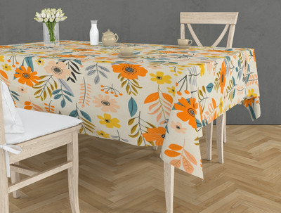 Flipkart SmartBuy Printed 6 Seater Table Cover(Lavender, Cotton)