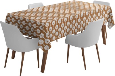 Vargottam Printed 4 Seater Table Cover(Light Brown, Polyester)