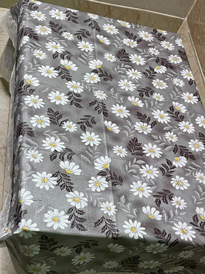 Mopak Decor Printed 4 Seater Table Cover(Grey, Polyester)