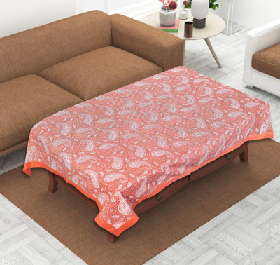 Texstylers Cotton 4 Seater Floral Table Cover(Pink Paisley)