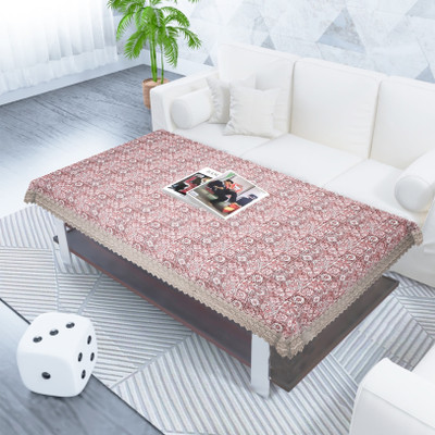 MONKDECOR Fleur-de-lis 2 Seater Table Cover(Maroon, Polyester)