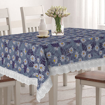 Creadcraft Solid 4 Seater Table Cover(Multicolor, Polyester)