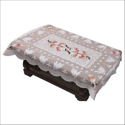 LA MANTTA Embroidered 4 Seater Table Cover(Multicolor, Polyester)