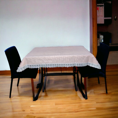 Mopak Decor Printed 2 Seater Table Cover(Red, Polyester)