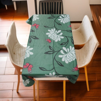 kashtu Printed 2 Seater Table Cover(Green, Polyester)