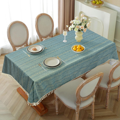 Cortina Printed 6 Seater Table Cover(Grey, Cotton, Pack of 6)