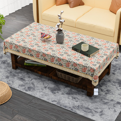 HOMESTIC Self Design 4 Seater Table Cover(Yellow, Grey, Cotton)