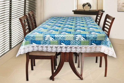 Alina Rectangular Pack of 1 Table Placemat(Blue, PVC)
