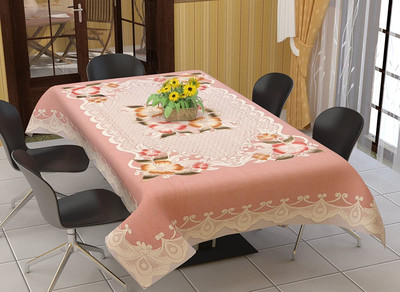 Creadcraft Solid 4 Seater Table Cover(Multicolor, Polyester)