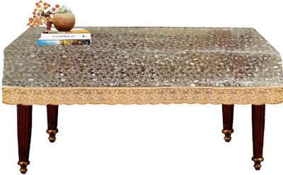 Shri Ganesh Handloom Self Design 4 Seater Table Cover(Golden, PVC)