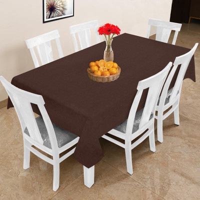 OASIS Cotton 6 Seater Solid Table Cover(Maroon)