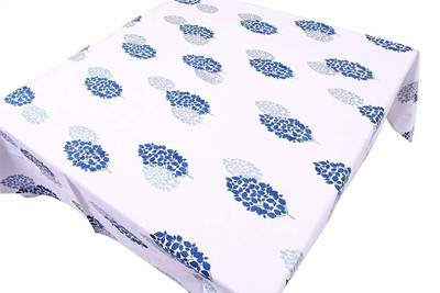 RajoDyana Self Design 4 Seater Table Cover(White, Cotton)
