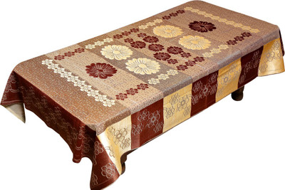 WONDERLAND Abstract 4 Seater Table Cover(Coffee, Cotton)