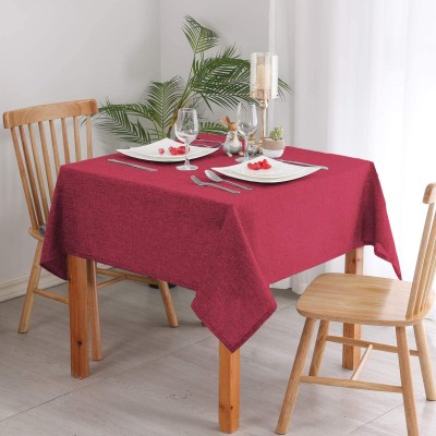 Freshfromloom Solid 4 Seater Table Cover(Maroon, Polyester)