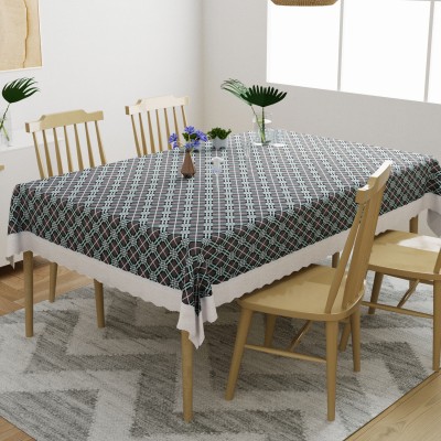 Dream Weaverz Solid 4 Seater Table Cover(Grey, PVC)