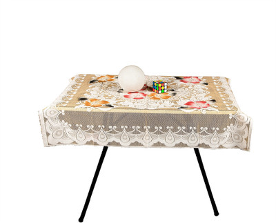 CHANDER Printed 4 Seater Table Cover(White, Cotton)