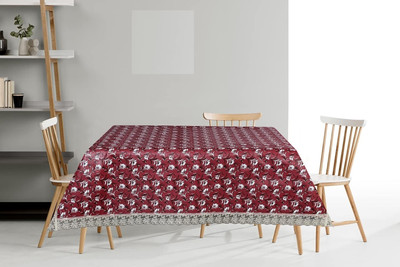 SANRAKSSHAN Floral 4 Seater Table Cover(Multicolor, Polyester)