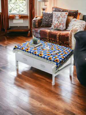 Mopak Decor Printed 6 Seater Table Cover(Blue, Polyester)