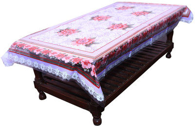 KUBER INDUSTRIES Self Design 4 Seater Table Cover(Pink, PVC)