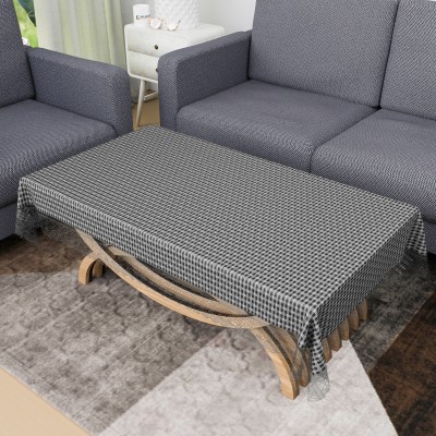 KUBER INDUSTRIES Self Design 4 Seater Table Cover(Grey, PVC)