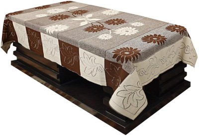 KNIT ME WISE Floral 4 Seater Table Cover(Brown, Cotton)