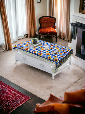 Mopak Decor Printed 6 Seater Table Cover(Blue, Polyester)