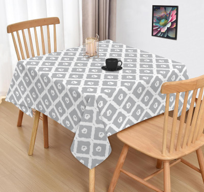 OASIS Cotton 2 Seater Ikat Table Cover(Grey)
