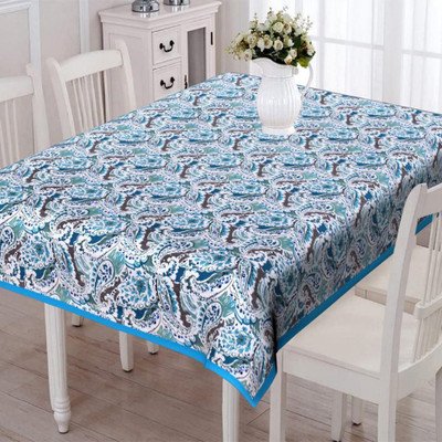Go Texstylers Cotton 4 Seater Floral Table Cover(Multicolor)