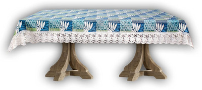 BHARAT RETAIL INC PVC 2 Seater Printed Table Cover(Firozi)