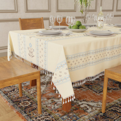 Urban Space Printed 4 Seater Table Cover(Silkleaf cream, Polyester)