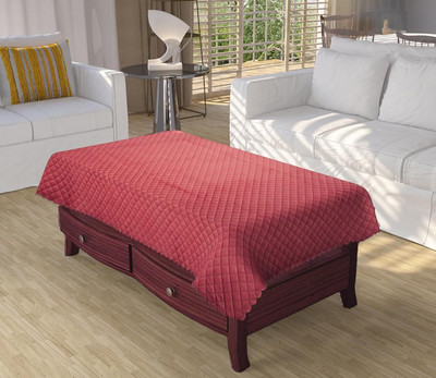 AG Leaf Printed 4 Seater Table Cover(Maroon, Velvet)