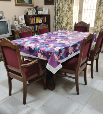 YUALIN CREATION PVC 8 Seater Printed Table Cover(Multicolor)
