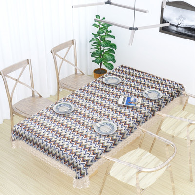 MONKDECOR Printed 8 Seater Table Cover(Green, Polyester)