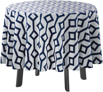 Vargottam Printed 4 Seater Table Cover(Navy Blue, Polyester)