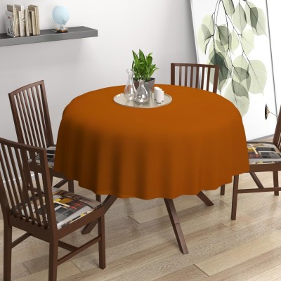 Trance Home Linen Solid 4 Seater Table Cover(Mustard, Cotton)