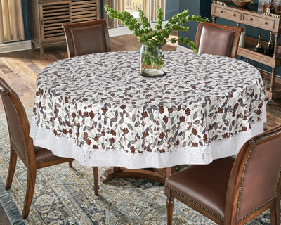 The Furnishing Tree Self Design 4 Seater Table Cover(Beige, PVC)