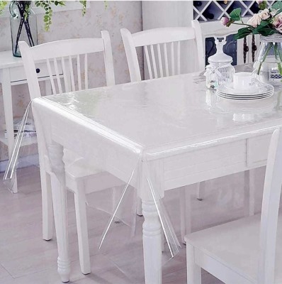 EMPORIUM WORLD Solid 8 Seater Table Cover(TRANSPARENT, PVC)