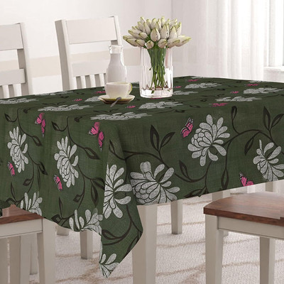 ZITIN Printed 4 Seater Table Cover(Green, PVC)