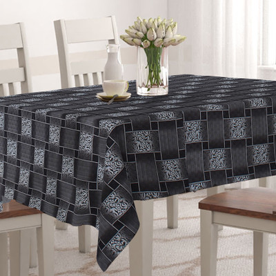 Wings Star Printed 6 Seater Table Cover(Grey, Polyester)