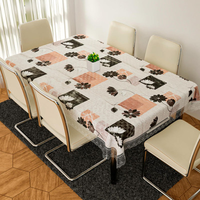 Flipkart SmartBuy Printed 6 Seater Table Cover(White, PVC)