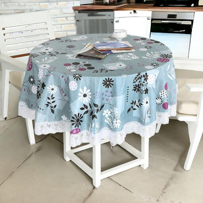 Casanest PVC 4 Seater Floral Table Cover(Multicolor)