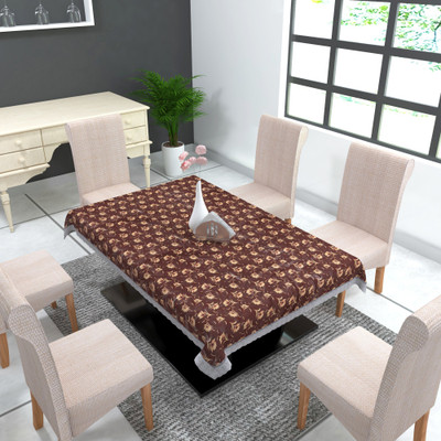 MONKDECOR Printed 2 Seater Table Cover(Multicolor, PVC)