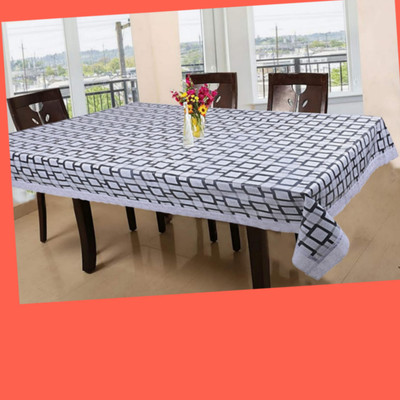 ZITIN Solid 6 Seater Table Cover(Multicolor, Plastic)